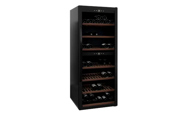 Vinkøleskab Fritstående Låsbart - Mquvée Wineexpert 126 Fullglass Black