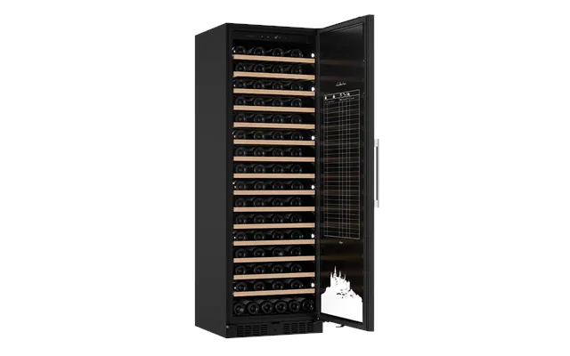 Vinlagringsskab Indbygget 126 Flasker, Sort, Robust, Mquvée Winestore 177 - 15 Hylder