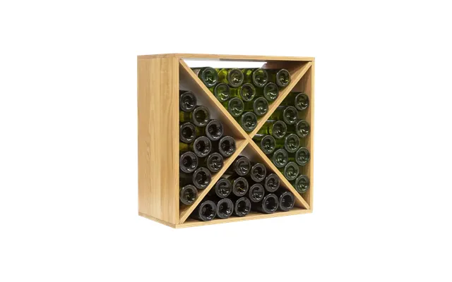 Vinreol Træ 41 Flasker - 60x60x30 Cm Mquvée