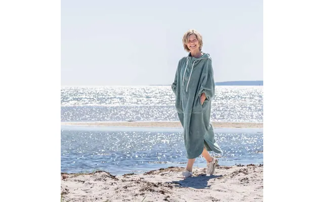 Badeponcho Skagen Til Voksne - Lys Turkis
