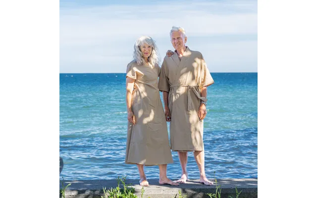 Kimono I Hør Og Bomuld - Sandfarvet