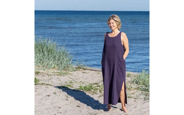 Sommerkjole I Hør Og Bomuld - Blå