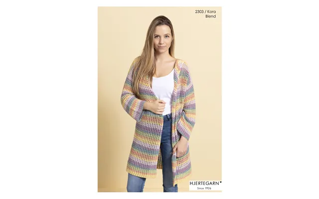 2303 Kora - Lang Hæklet Cardigan