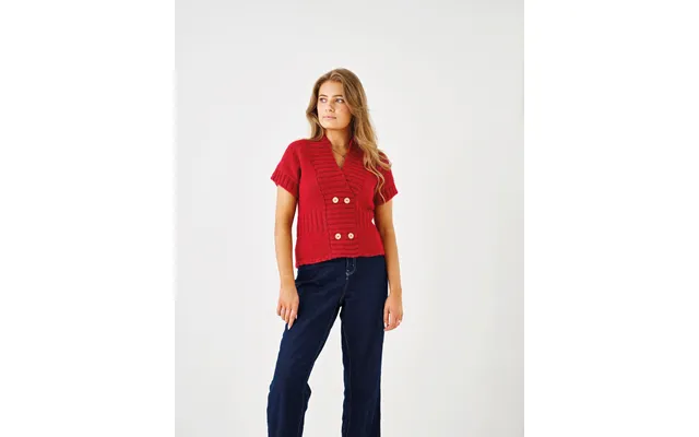 Alice Strikkeopskrift Kort Vest Med Sjalskrave 8962115