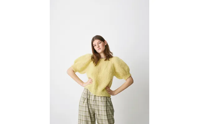 Bella Strikkeopskrift Raglanbluse Med Korte Pufærmer 893264 Str L