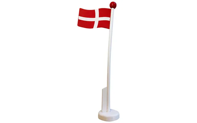 Bordflag Dk I Træ - 21 Cm Høj