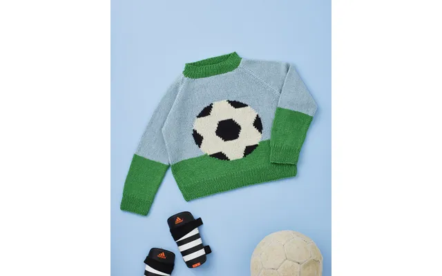 Fodbold Bluse Strikkeopskrift Strikkekit 8934114 Str 2 År