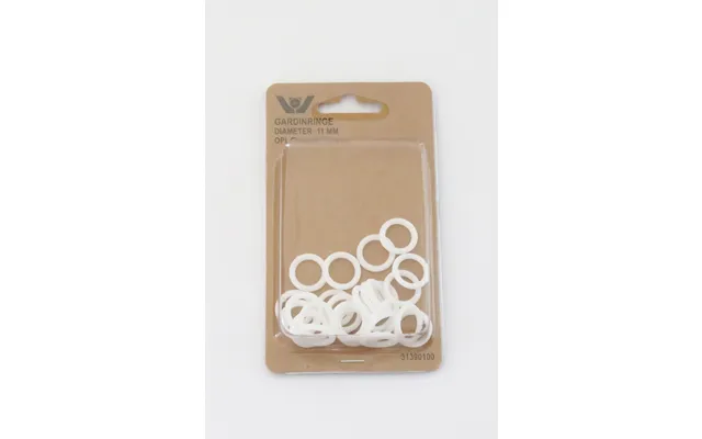 Gardinringe 11mm Hvid Plast 25 Stk