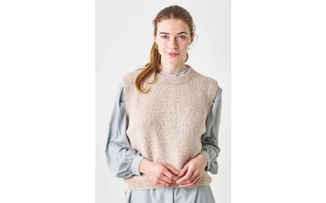 Leonora Strikkeopskrift 890405 Vest Med Struktur