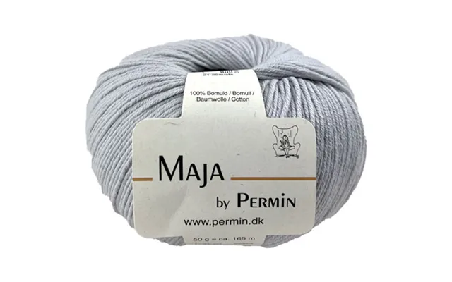 Maja Permin - 100% Bomuldsgarn Fv 880365 Lysegrå
