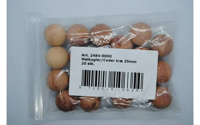 Mølkugler - Ceder Træ 25 Mm 20 Stk