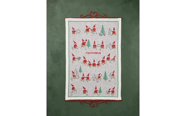 Pakkekalender Broderi Kit Med Nisser Julekalender Permin - 34-4518
