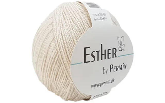 Permin Esther Garn - Fv 883426 Råhvid