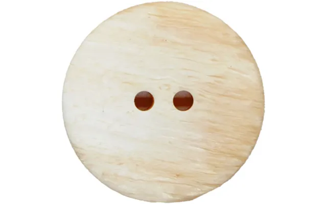 Plast Knap 2 Hul 18 Mm Lys Beige - 18563-18-0001