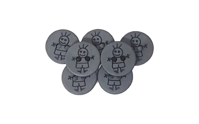 Plastknapper Til Drenge - 18313-15 Mm-0005- Grå