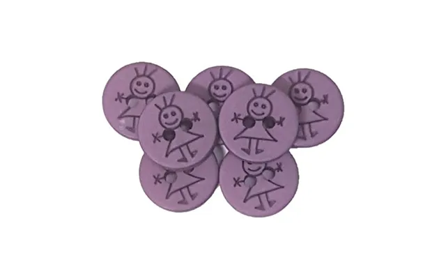 Plastknapper Til Pige - 18312-15 Mm-0004- Lilla