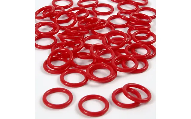 Plastringe Rød 15 Mm 2mm Tyk 25 Stk