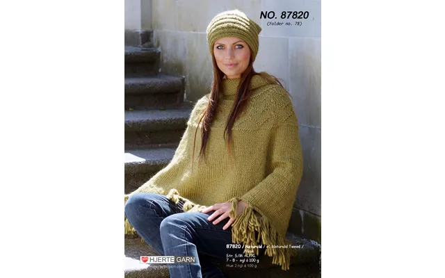 Poncho Med Frynser Hue. S M
