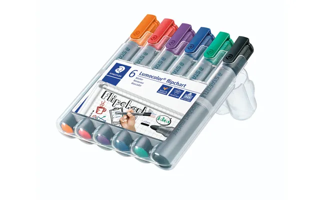 Staedtler Marker Lumocolor Flip Chart - 6 Stk Ass. Farver