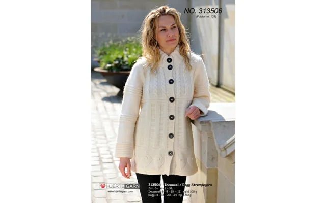 Strik Jakke. Kit. L