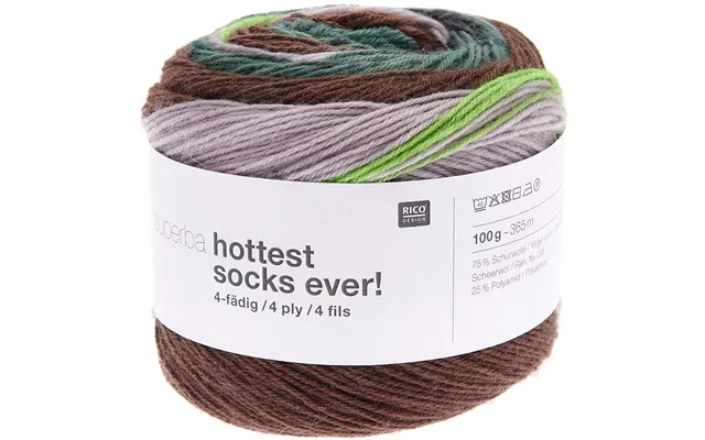Superba Hottest Socks Ever Rico Design Flerfarvet Strømpegarn Fv 003