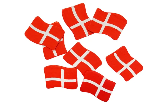 Træ Strøflag Dannebrog 45 Stk