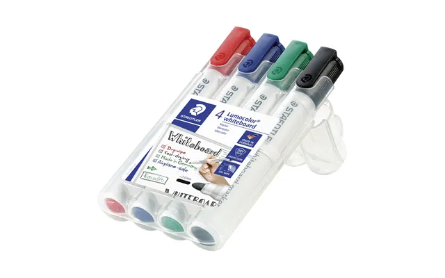 Whiteboardmarker - Ass. Farver 4 Stk