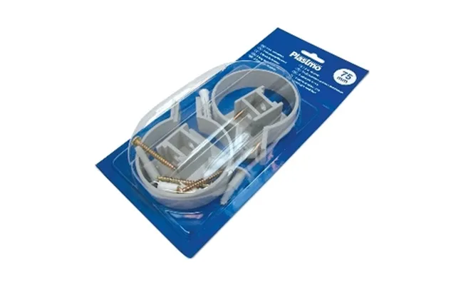 75 Mm Plastmo Grå Plast Rørholder 2 Stk.