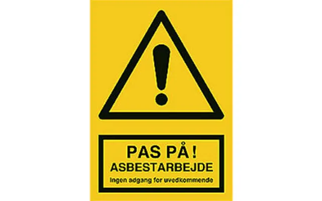 Advarselsskilt- Asbestarbejde
