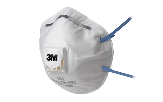 3m Sikkerhedsmaske 8822 Ffp2 Med Ventil - Pakke A 10 Stk