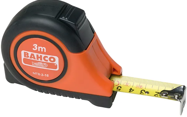Bahco 3m Båndmål 16mm Plasthus Med Autolock Mtb-3-16. Kl. Ii