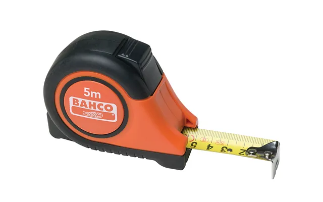 Bahco 5m Båndmål 25mm Plasthus Med Autolock Mtb-5-25. Kl. Ii