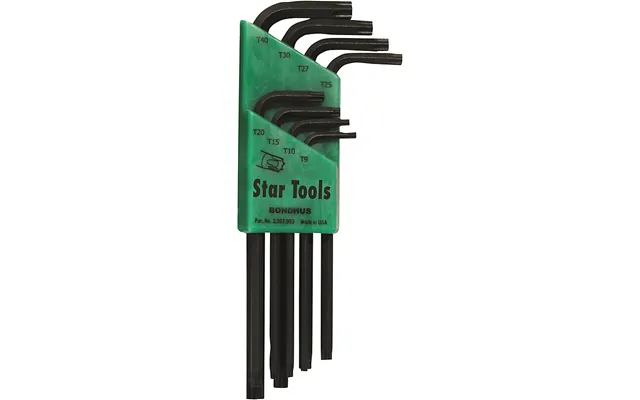 Bondhus Tlx8 Unbrakonøglesæt Med 8 Dele I Holder. Torx 9-40 - Bondhus
