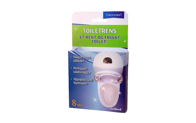 Cleanosan Toiletrens Tabs Fjerner Misfarvninger Og Dårlig Lugt - Pakke A 8 Stk