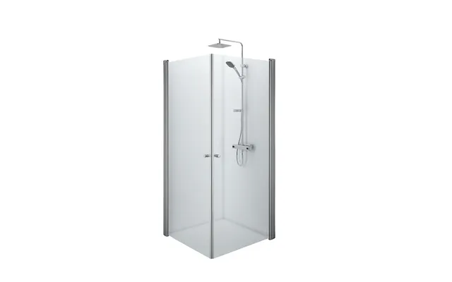 Contura Space Svingdør Lige Knopgreb L 96.9cm - Sølvfarver Glas Transparent