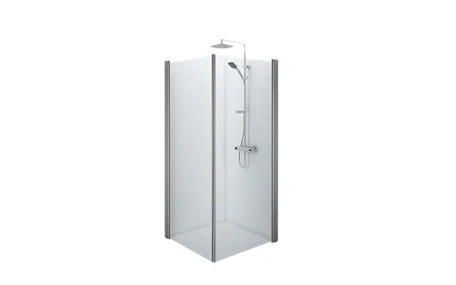 Contura Space Svingdør Lige Profilhåndtag L 63.3cm - Sølvfarver Glas Transparent