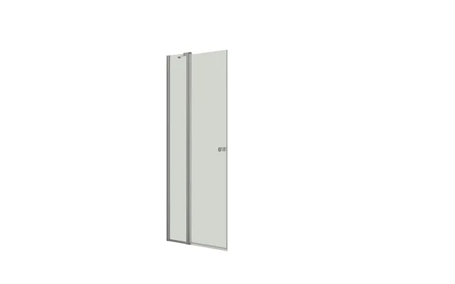 Dansani Dør Med Sidepanel Højde 200x87-89 Cm - Satin Profil Klart Glas