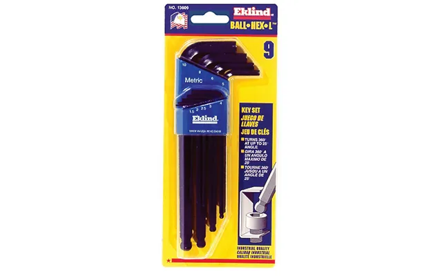 Eklind Stiftnøglesæt M Kugle 1,5-10mm Blx 9 - 13609