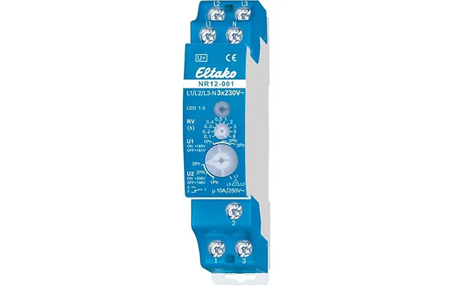 Eltako Fasebrudsrelæ 10a 3f N 1 Skifte 3x230v Ac - Din-skinne