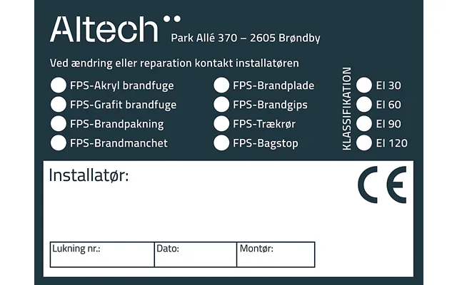 Fps Brandlabel 150x110mm. Ny Version