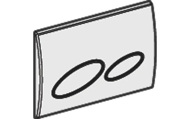 Geberit Kappa20 Betjeningsplade - Kunststof Blank Forkromet