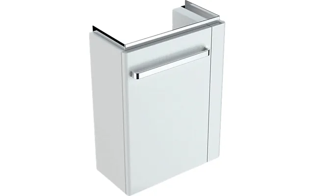 Geberit Renova Compact Vaskeskab 448x252x604mm 1låge Håndkl.holder Th Blankpoleret Lakeret