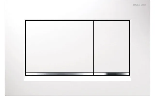 Geberit Sigma30 Betjeningsplade Hvid Krom Hvid