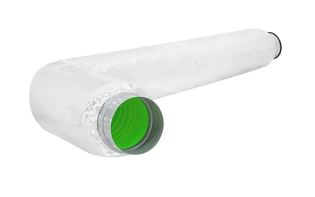 Green Fleksibel Lyddæmper 160 Mm X 1.2 M. 25 Mm Isolering