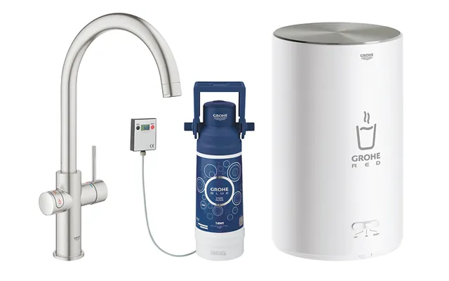 Grohe Red Ii Duo Køkkenarmatur Med C-tud. Str. M Med Rund Kedel Og Filter