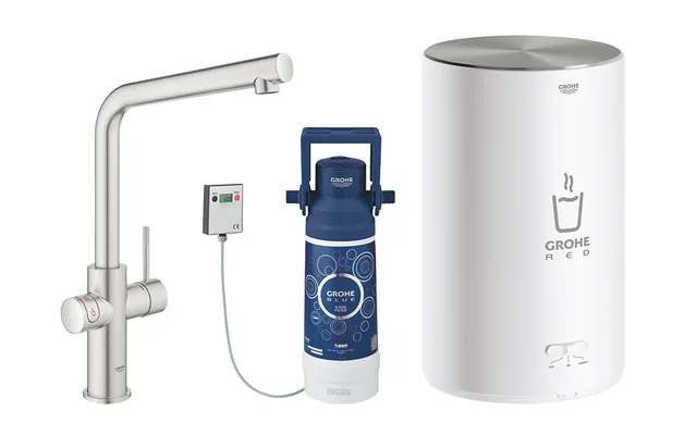 Grohe Red Ii Duo Køkkenarmatur Med L-tud. Str. M Med Rund Kedel Og Filter