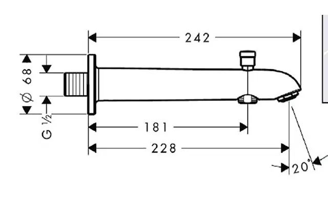 Hansgrohe Kartud E S 228mm M Omsk - Krom