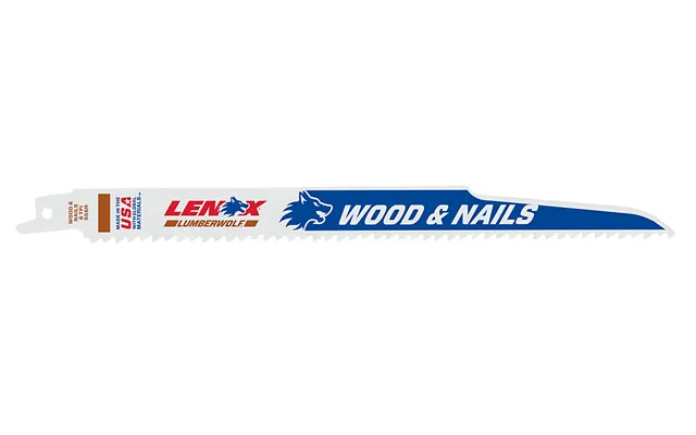 Lenox Lumberwolft Bajonetsavklinge 656r 225x19x1.3mm Til Træ Og Træ Med Søm Metal 6tpi - Pakke A 5 Stk