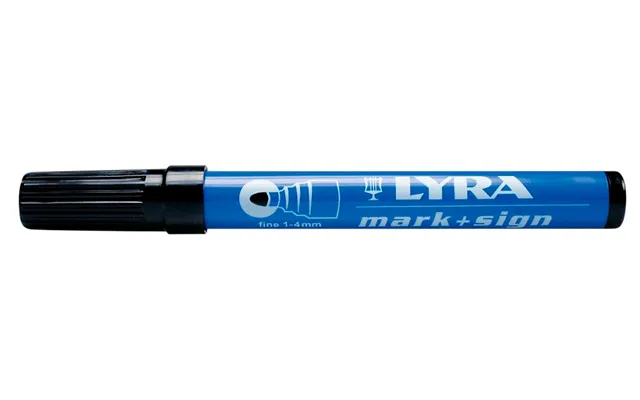 Lyra Speedmarker Sort 1-4mm Serie 4020 Vandfast Til Glatte Og Porøse Overflader