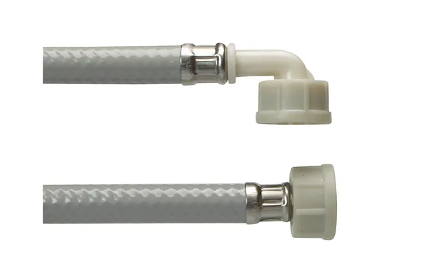 Neoperl Tilslutningsslange 3500 Mm. 3 4 Oml. X 3 4 Vinkel Til Vaskemaskine Pvc Grå